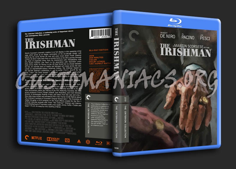 1058 - The Irishman (2019) blu-ray cover