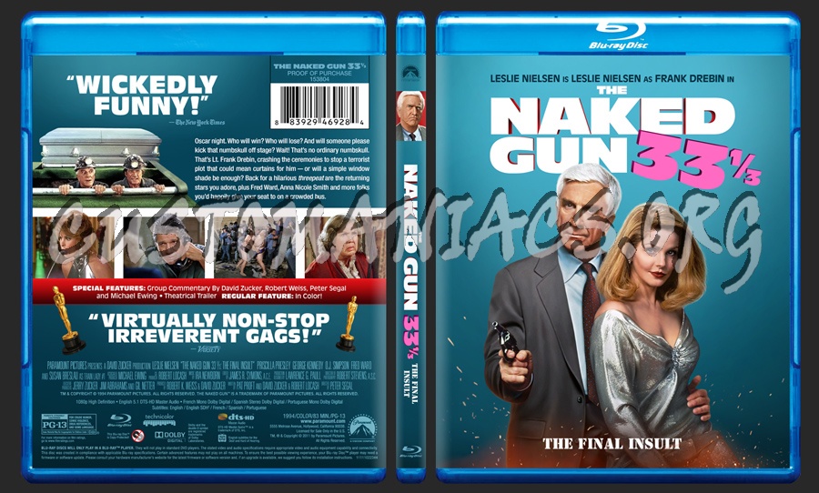 Naked Gun 33 ⅓ The Final Insult blu-ray cover