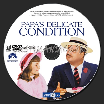 Papa's Delicate Condition dvd label