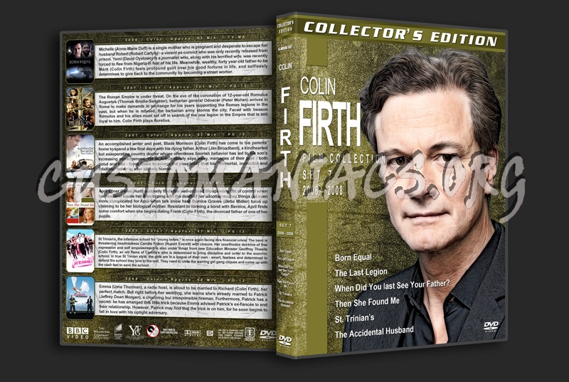 Colin Firth Filmography - Set 7 (2006-2008) dvd cover