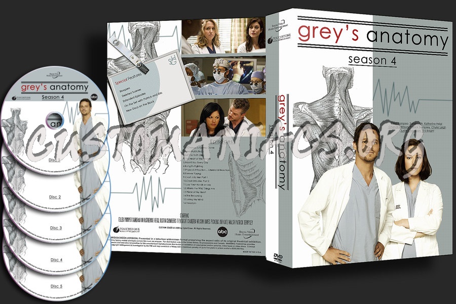 Grey's Anatomy Season 4 dvd cover
