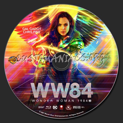 Wonder Woman 1984 (2D & 3D) blu-ray label