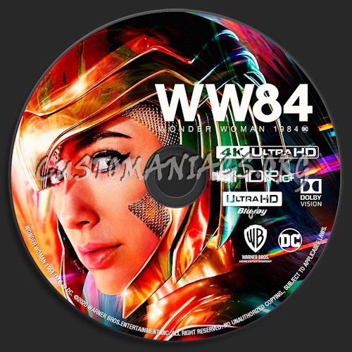 Wonder Woman 1984 blu-ray label