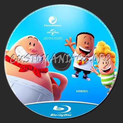 Captain Underpants blu-ray label