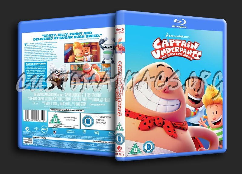 Captain Underpants blu-ray cover