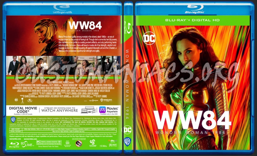 Wonder Woman 1984 blu-ray cover