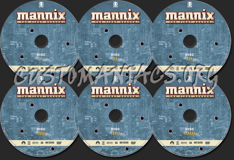 Mannix - Season 1 dvd label