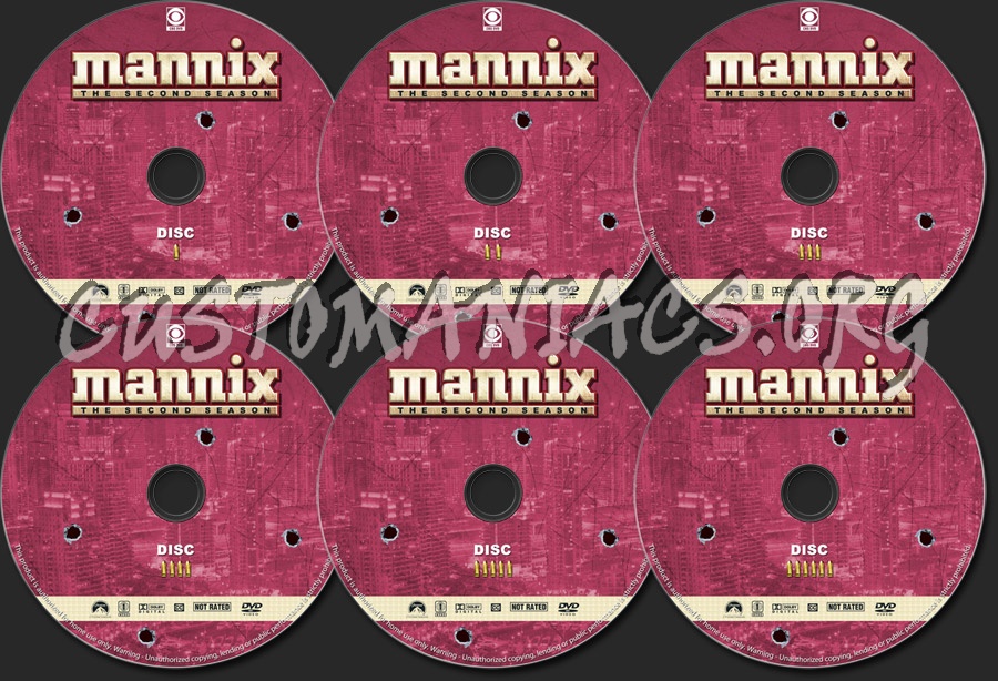 Mannix - Season 2 dvd label