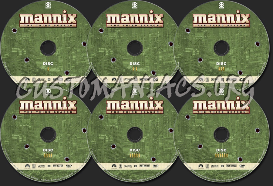 Mannix - Season 3 dvd label