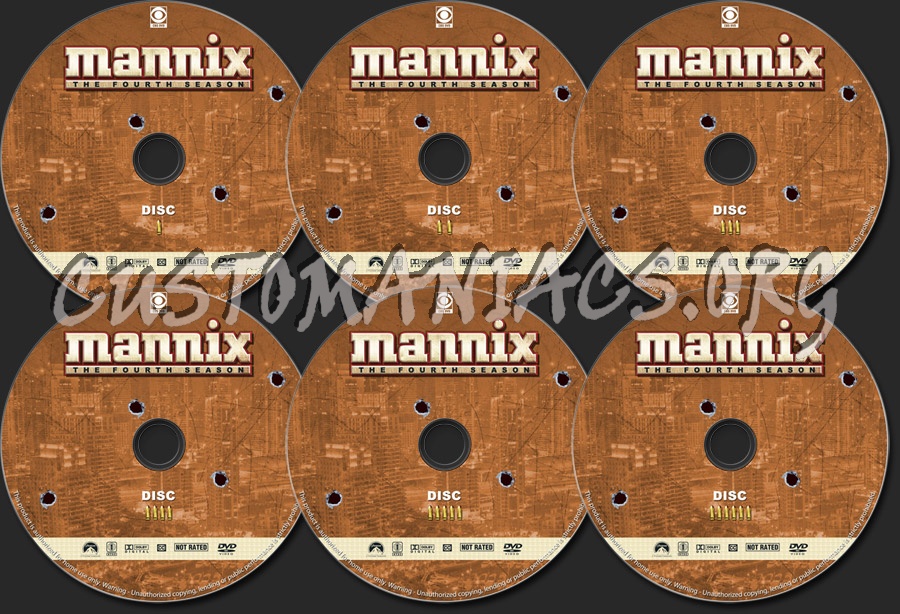Mannix - Season 4 dvd label