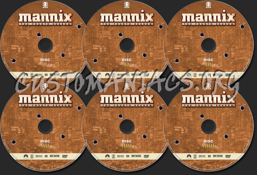 Mannix - Season 4 dvd label