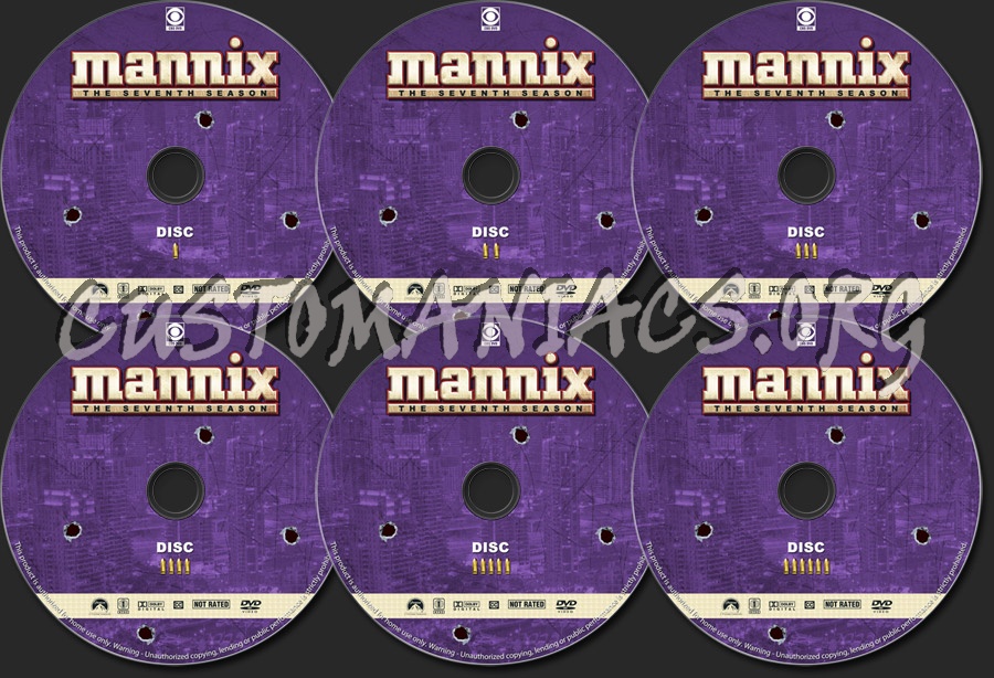 Mannix - Season 7 dvd label