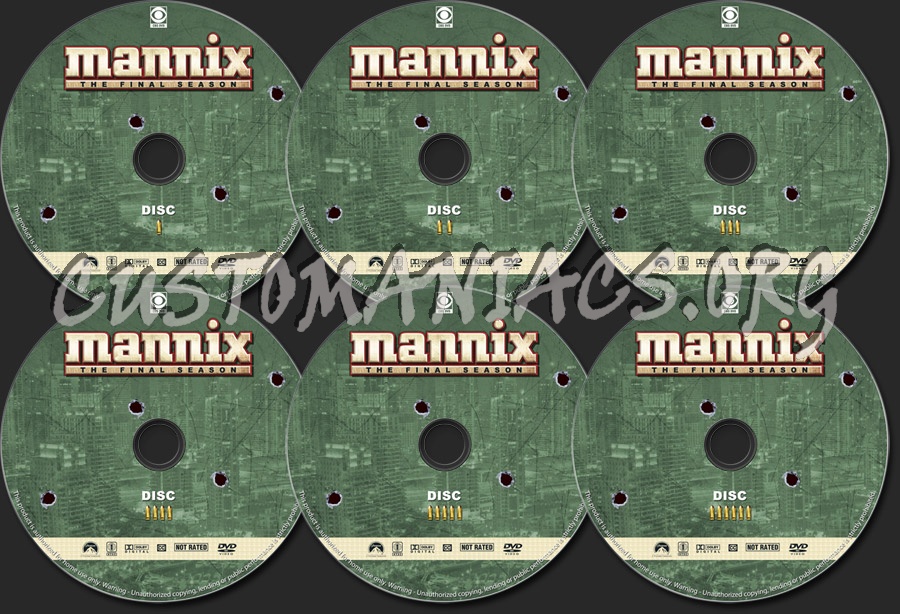 Mannix - Season 8 dvd label