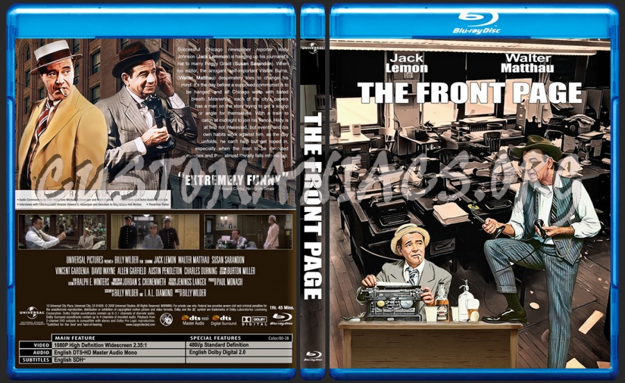 The Front Page blu-ray cover