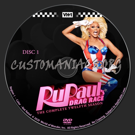 RuPaul's Drag Race - Season 12 (2020) dvd label