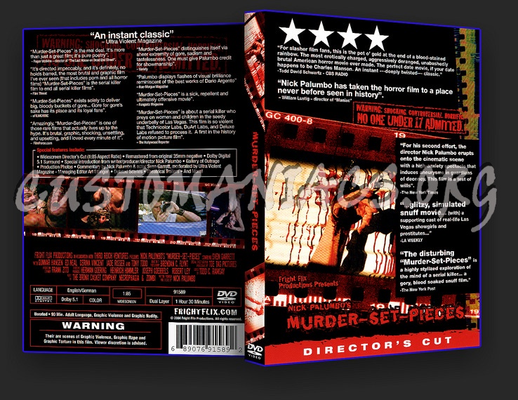 Murder Set Pieces - The Director's Cut dvd cover