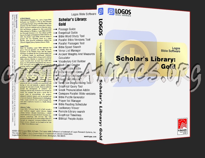 Logos Bible software dvd cover