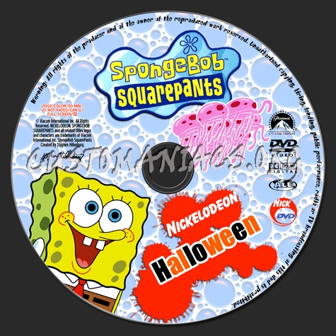Spongebob Squarepants - Halloween dvd label