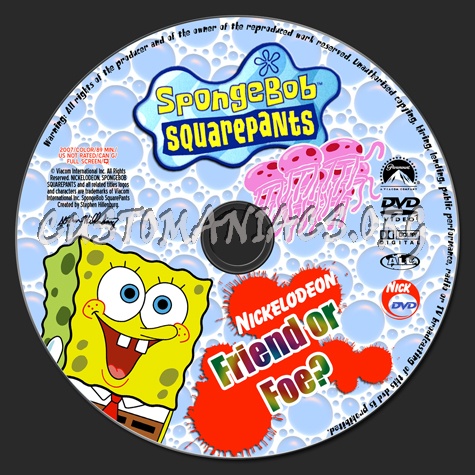 Spongebob Squarepants - Friend Or Foe dvd label