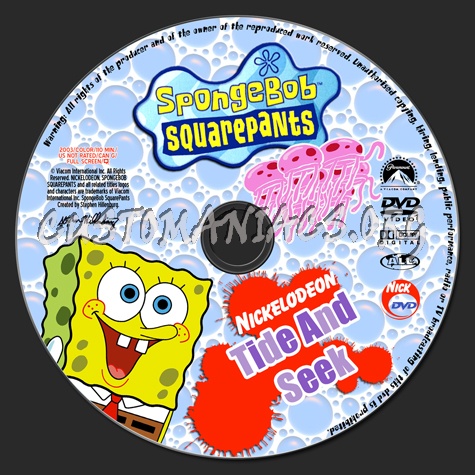 Spongebob Squarepants - Tide And Seek dvd label