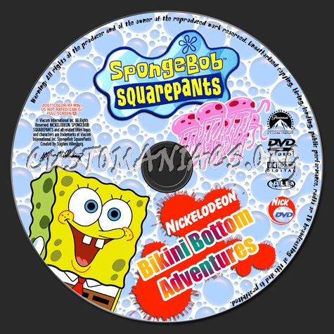 Spongebob Squarepants - Bikini Bottom Adventures dvd label