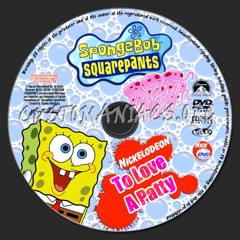 SpongeBob Squarepants - To Love A Patty dvd label