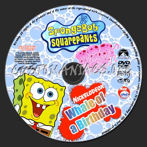 Spongebob Squarepants - Whale Of A Birthday dvd label