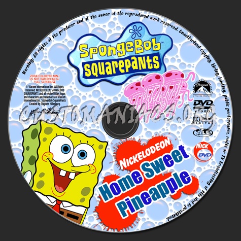 Spongebob Squarepants - Home Sweet Pineapple dvd label