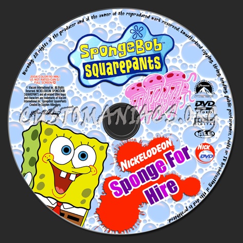 Spongebob Squarepants - Sponge For Hire dvd label