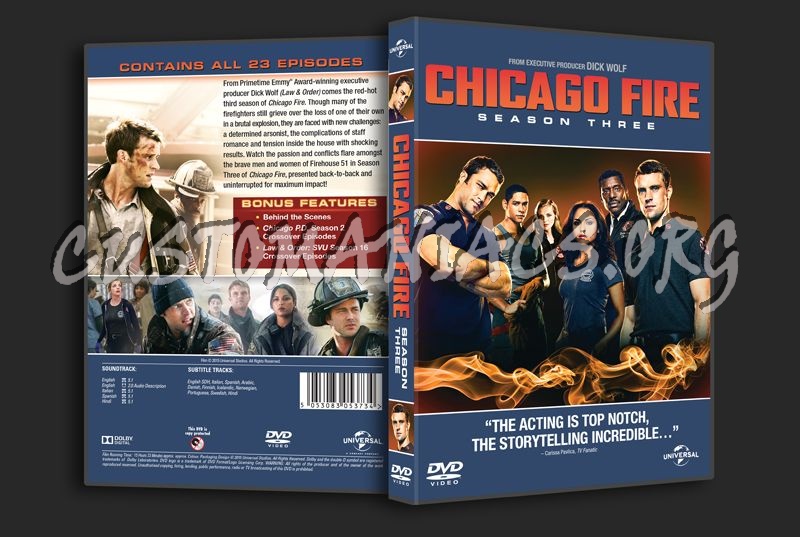 Chicago Fire Season 3 dvd cover