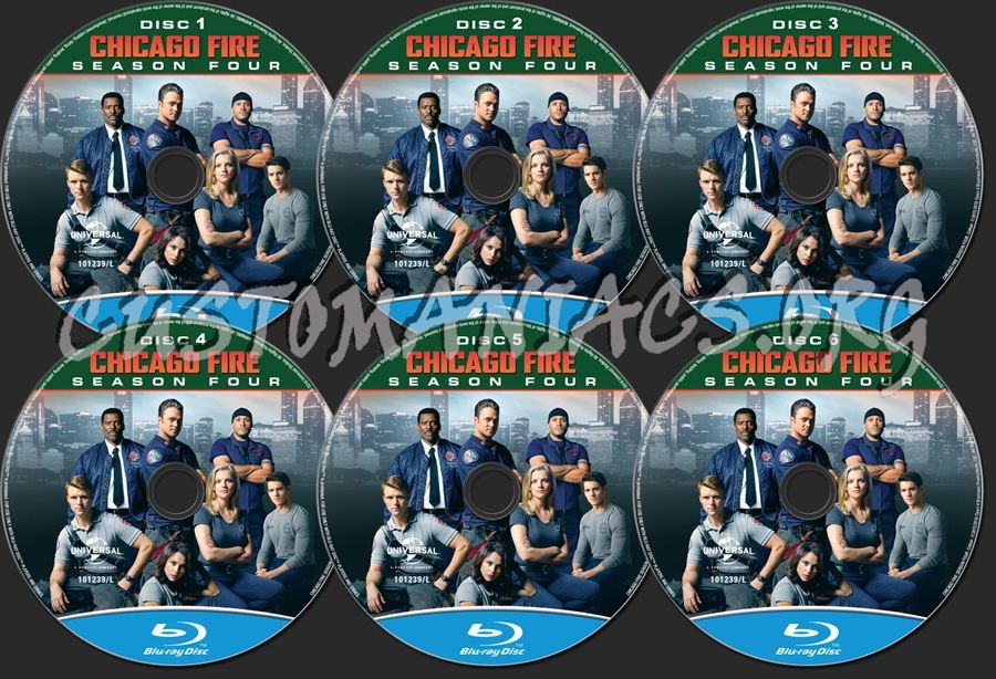 Chicago Fire Season 4 blu-ray label