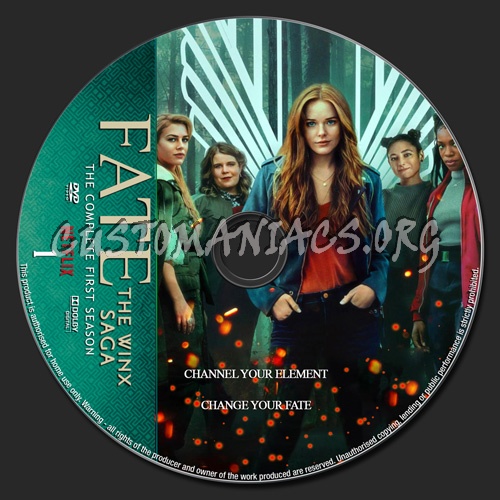 Fate:The Winx Saga Season 1 dvd label