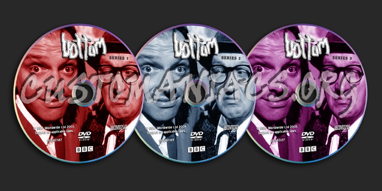 Bottom Series 1 to 3 Discs dvd label