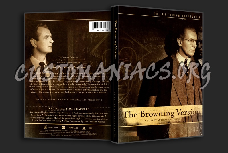 294 - The Browning Version dvd cover