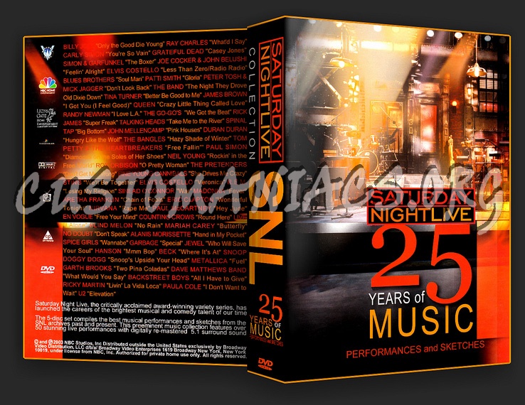 Saturday Night Live - 25 Years of Music dvd cover