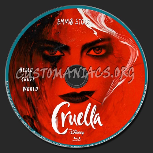 Cruella blu-ray label