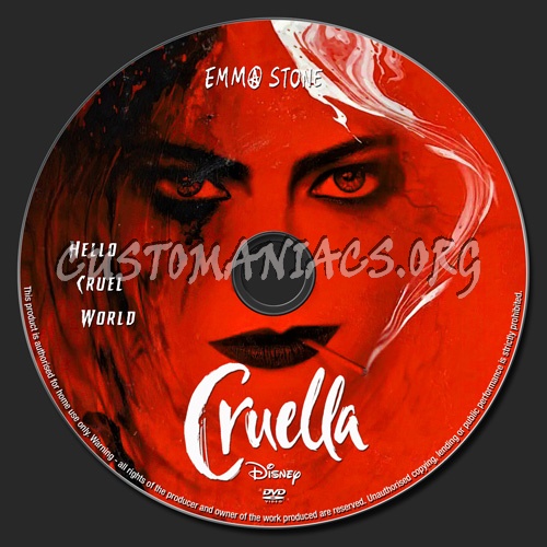 Cruella dvd label