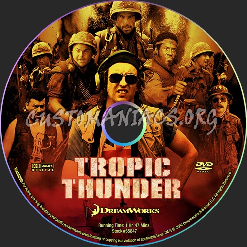 Tropic Thunder dvd label