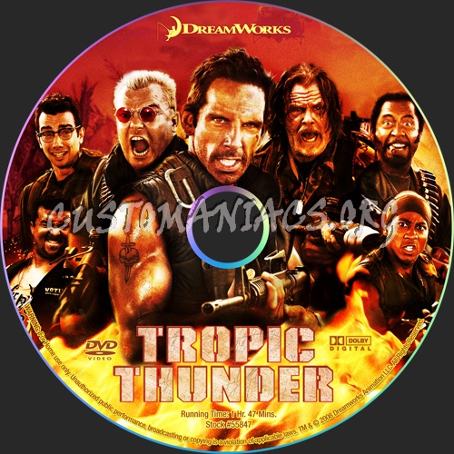 Tropic Thunder dvd label