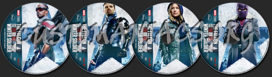 The Falcon And The Winter Soldier Season 1 dvd label