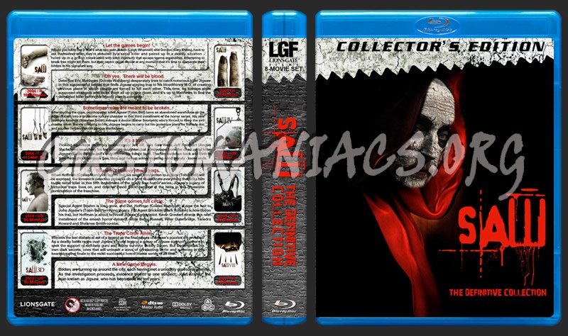 Saw: The Definitive Collection blu-ray cover