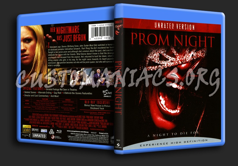 Prom Night (Unrated) blu-ray cover