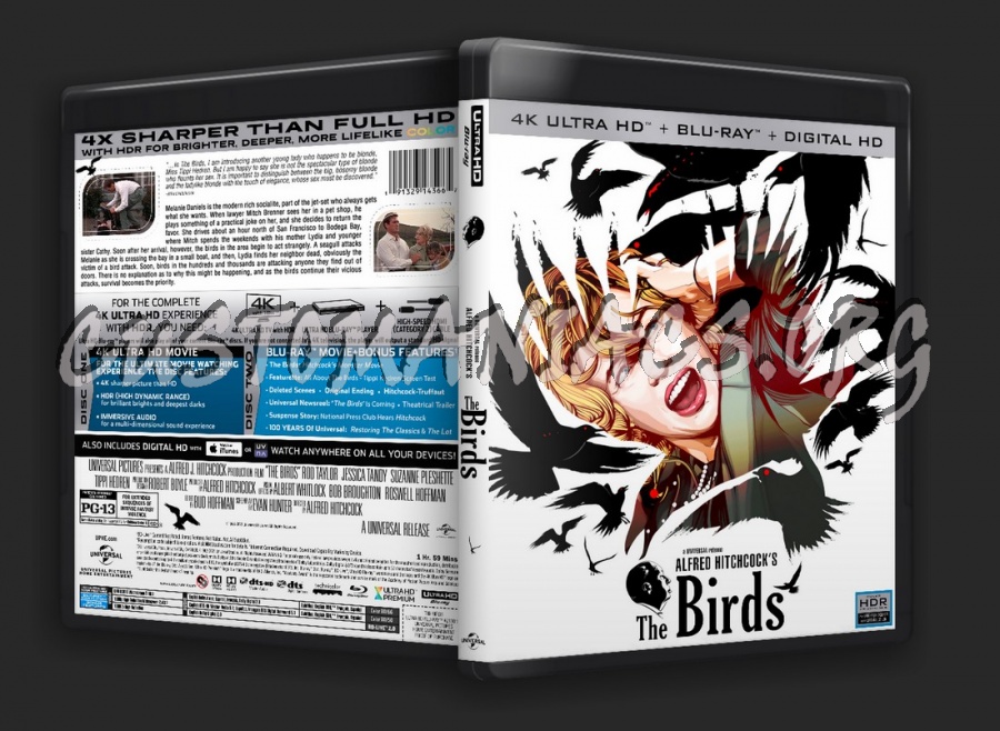 The Birds 4K (1963) dvd cover