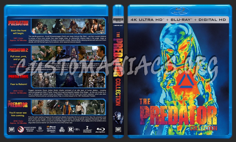 The Predator Collection (4K) blu-ray cover