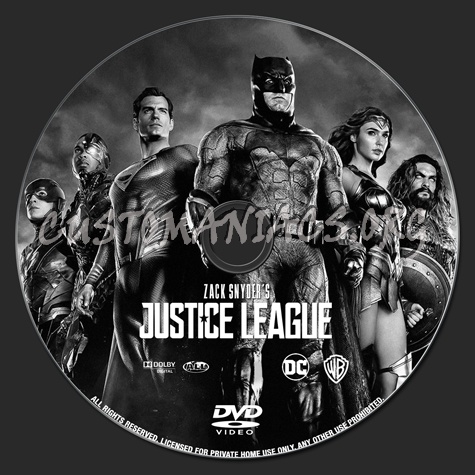 Zack Snyder's Justice League dvd label