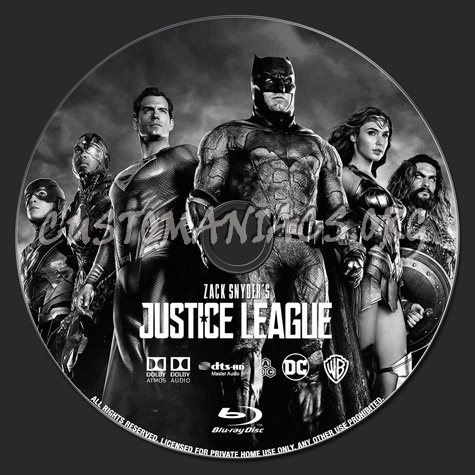 Zack Snyder's Justice League blu-ray label