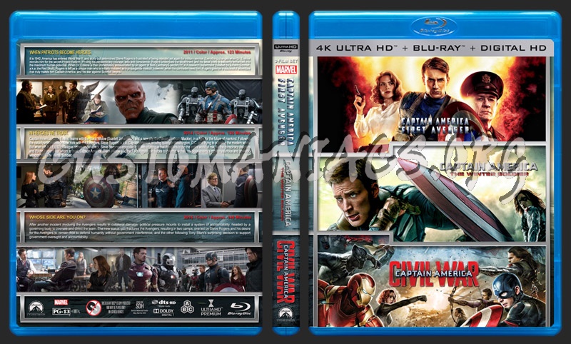 Captain America Triple Feature (4K) blu-ray cover