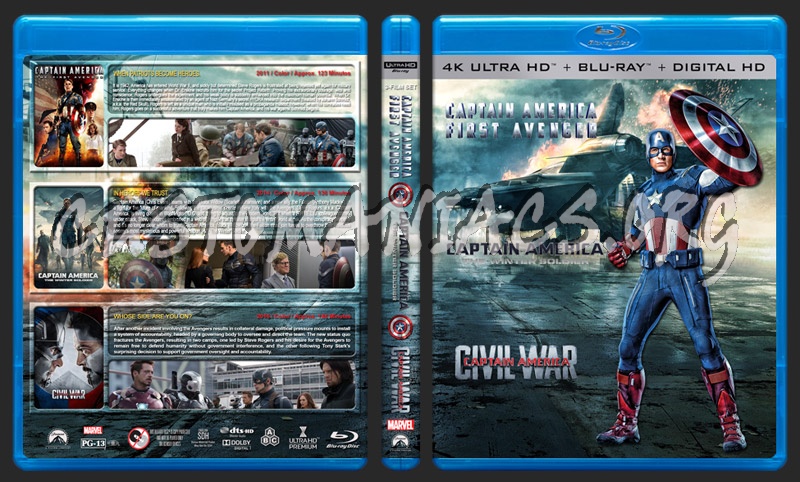 Captain America Triple Feature (4K) blu-ray cover