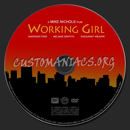 Working Girl dvd label