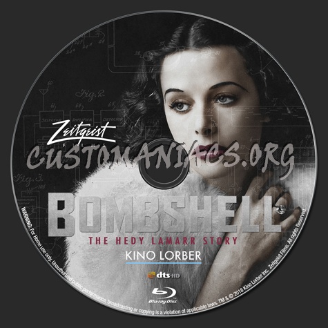 Bombshell: The Hedy Lamarr Story blu-ray label